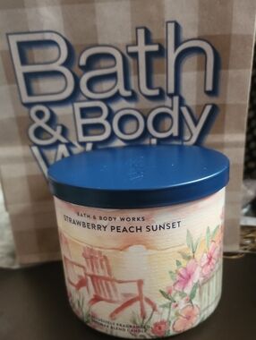 Strawberry Peach Sunset Lg. 3 Wick Candle